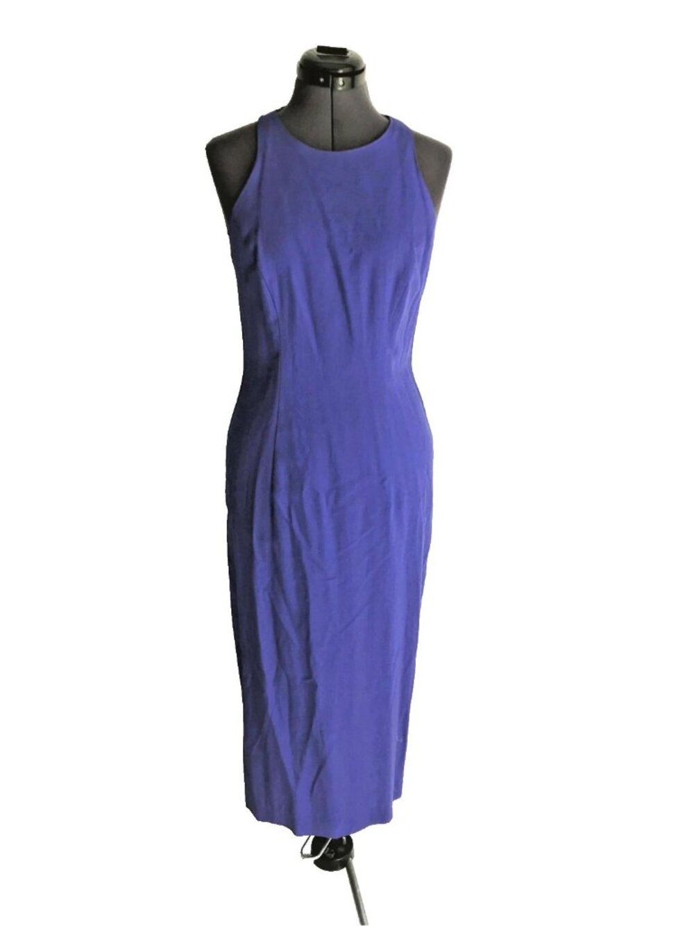 Vintage Jessica Howard Purple Midi with Lace Up Back & Side Zip, Size 8 - Picture 2 of 15